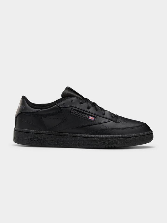 Image of Footwear. Productname: Reebok Club C 85 in Black/Charcoal colour by brand - Reebok