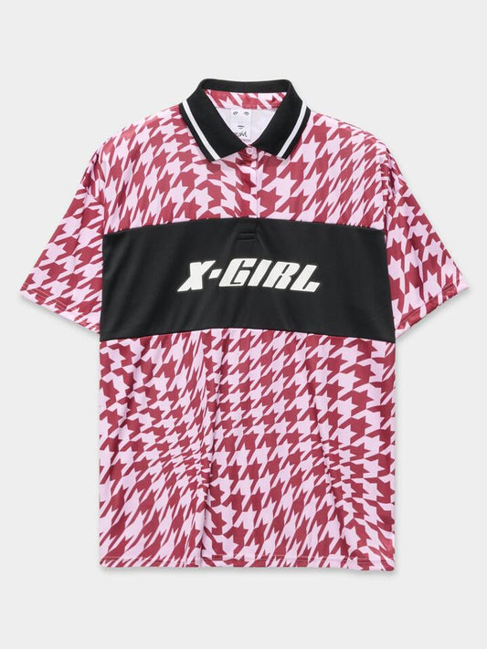 Image of T-Shirts. Productname: Xgirl Football Tee in Pink colour by brand - Xgirl