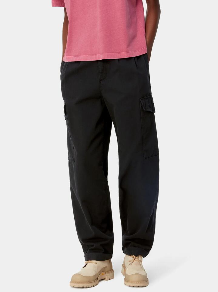 Image of a model wearing Pants. Productname: Carhartt Wip W Collins Pant in Black colour by brand - Carhartt Wip