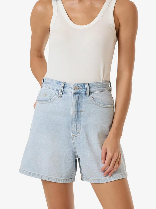 Image of a model wearing Shorts. Productname: Thrills Koko Short in Ether Blue colour by brand - Thrills