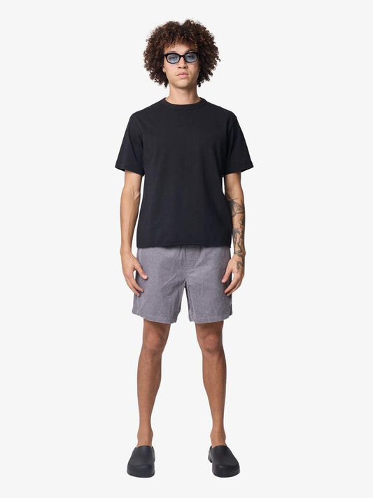 Image of a model wearing Shorts. Productname: S-Double Cord Coast Boxer in Steel colour by brand - S-Double