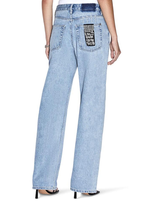 Image of a model wearing Denim. Productname: Ksubi Low Rider Authentik in DENIM colour by brand - Ksubi