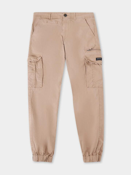 Image of a model wearing Pants. Productname: Henleys Eagle Pant in Desert Sand colour by brand - Henleys