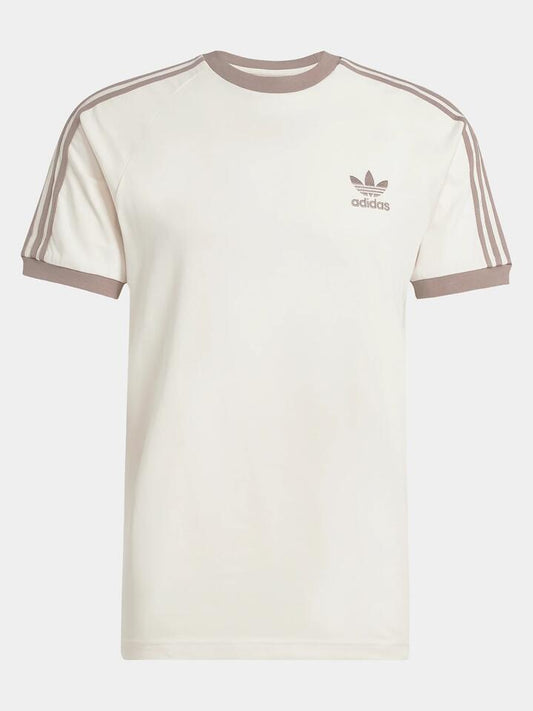 Image of a model wearing Tops. Productname: Adidas 3-Stripes Tee in Wonder White colour by brand - Adidas