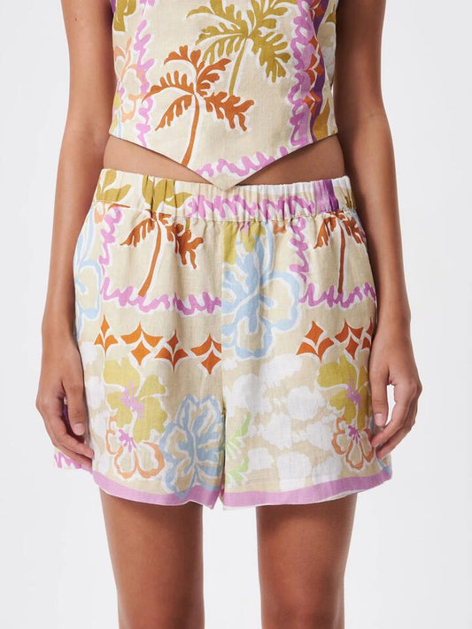 Image of a model wearing Shorts. Productname: Lulu & Rose Serena Short in Cabana colour by brand - Lulu & Rose
