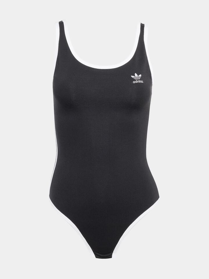 Image of a model wearing Tops. Productname: Adidas 3S Bodysuit in Black colour by brand - Adidas