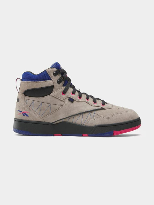 Image of Sneakers. Productname: Reebok Mens Bb 4000 Ii Mid Sneakers in Ash/Nightblack/Classiccobalt colour by brand - Reebok