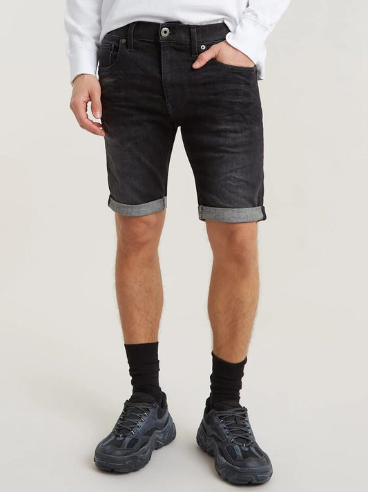 Image of a model wearing Shorts. Productname: G-Star 3301 Slim Short in Medium Aged Grey colour by brand - G-Star