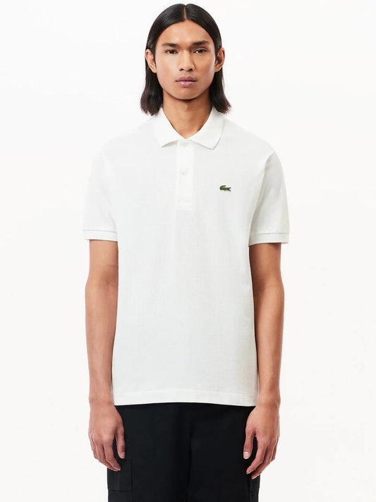 Image of a model wearing Tops. Productname: Lacoste L1212 Classic Polo in White colour by brand - Lacoste
