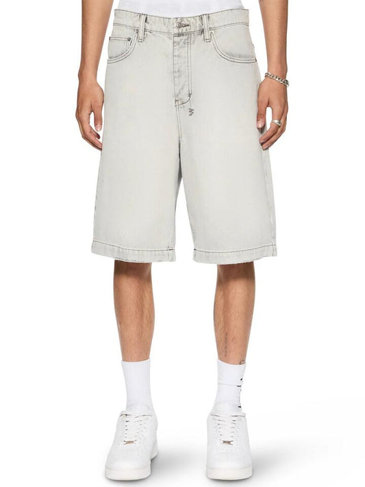 Image of a model wearing Shorts. Productname: Ksubi Maxx Short in White Snow colour by brand - Ksubi