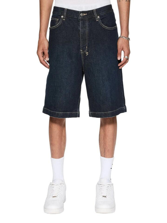 Image of a model wearing Shorts. Productname: Ksubi Maxx Short Rinsed in Rinsed colour by brand - Ksubi