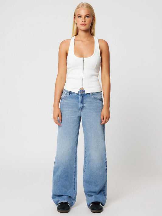Image of Accessories. Productname: Abrand 99 Low Baggy Belt Liv in Light Vintage Indigo colour by brand - Abrand