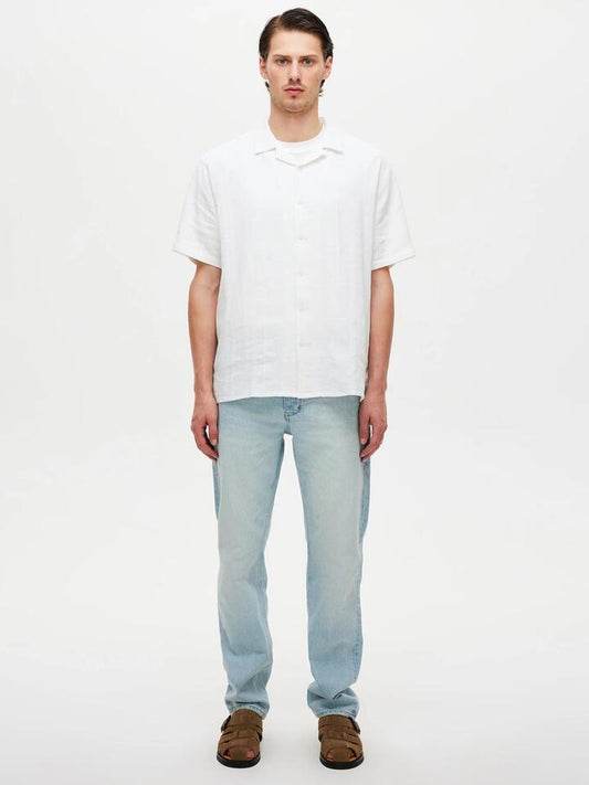 Image of a model wearing Denim. Productname: Neuw Ray Straight Palace in Light Indigo colour by brand - Neuw
