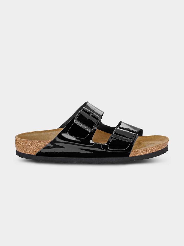 Image of Others. Productname: Birkenstock Unisex Arizona Patent Black Birko-Flor Regular in Black Patent colour by brand - Birkenstock