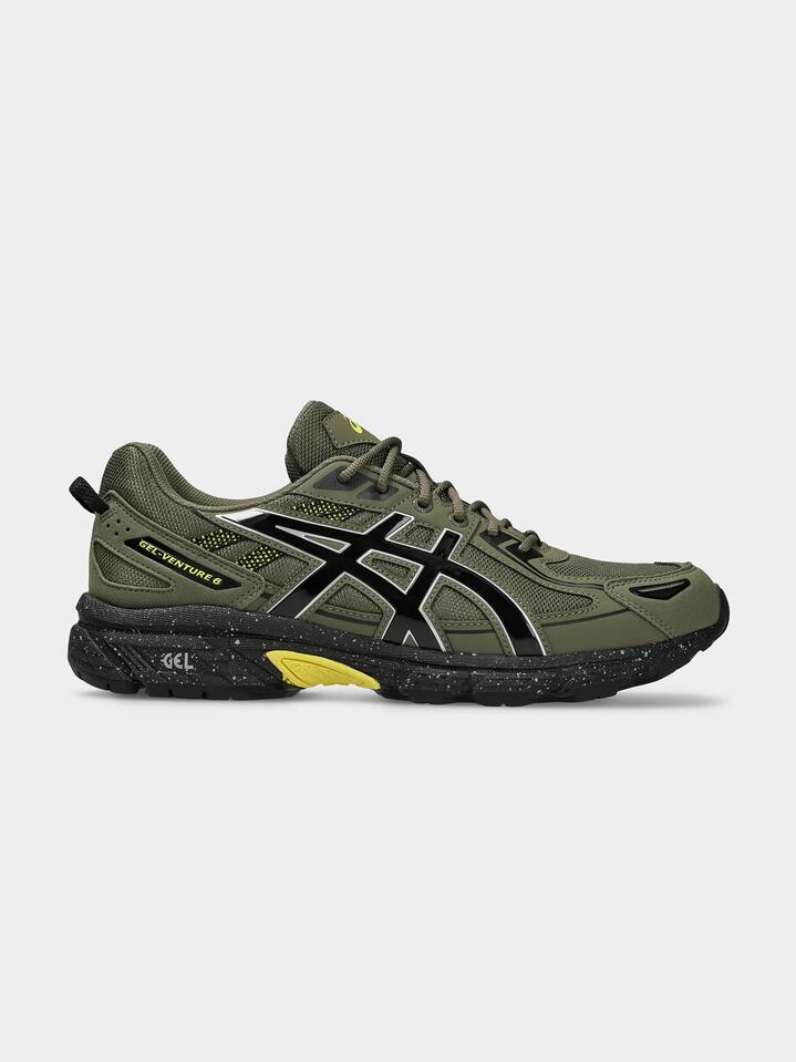 Image of Shoes. Productname: Asics Gel-Venture 6 in Mantle Green/Black colour by brand - Asics