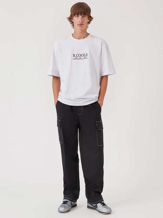 Image of a model wearing Tops. Productname: Barney Cools PPE Tee in White colour by brand - Barney Cools