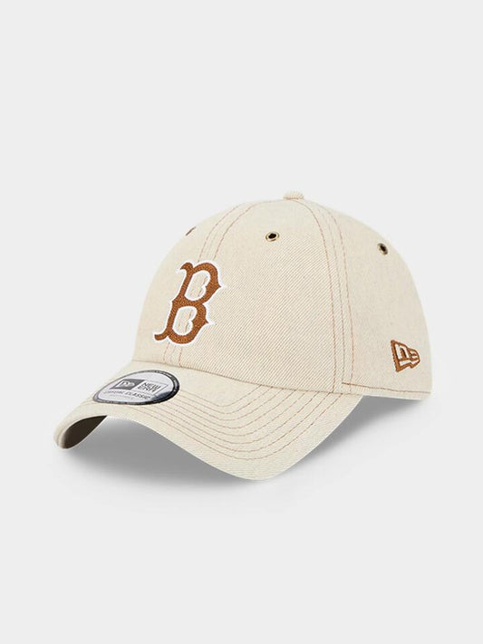 Image of Hats. Productname: New Era 9TWENTY Casual Classic Boston Red Sox ONE SIZE Ivory White in Ivory White colour by brand - New Era