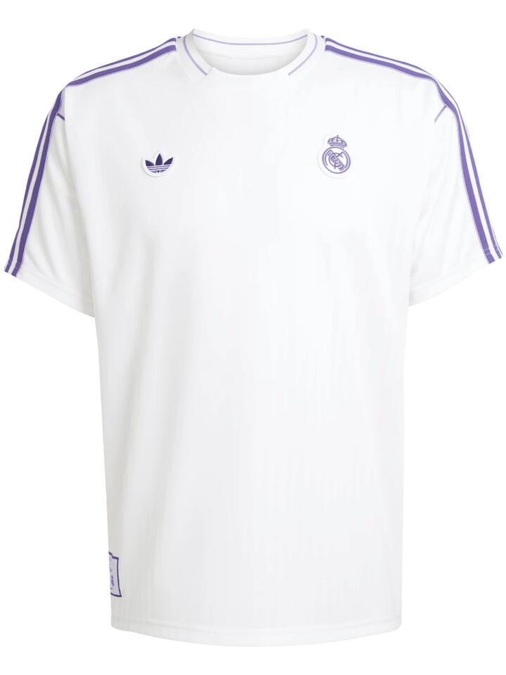 Image of a model wearing Tops. Productname: Adidas Real Icon Jersey in White colour by brand - Adidas
