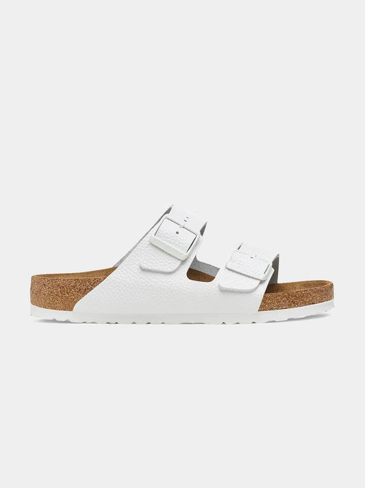 Image of Others. Productname: Birkenstock Unisex Arizona in White Smooth Leather Regular in White colour by brand - Birkenstock