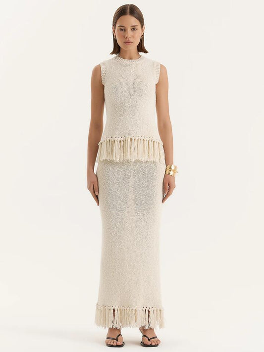 Image of a model wearing Skirts. Productname: 4th & Reckless Lauryn Skirt in Beige colour by brand - 4th & Reckless