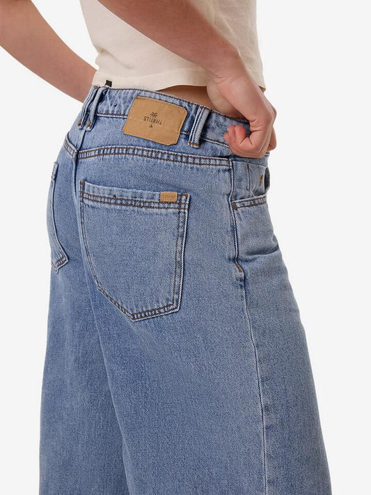 Image of a model wearing Denim. Productname: Thrills Tony Jean in Vintage Stone Blue colour by brand - Thrills