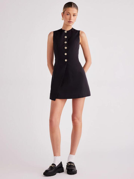 Image of a model wearing Dress. Productname: SNDYS Emilie Dress in Black colour by brand - SNDYS