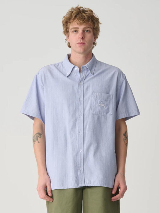 Image of Footwear. Productname: S-Double Oxford Classic Shirt in White/Blue Stripe colour by brand - S-Double