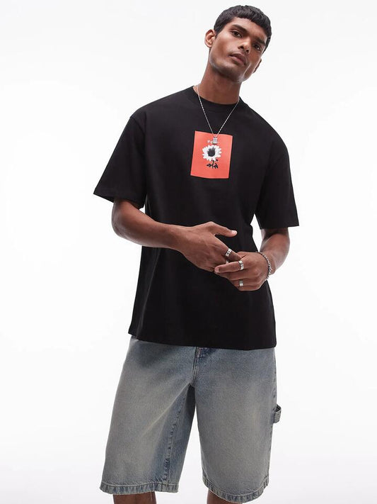 Topman Oversized T-Shirt (BLACK)