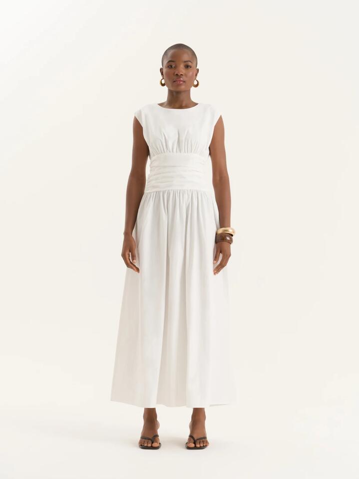 Image of a model wearing Dress. Productname: 4th & Reckless Zendaya Dress in WHITE colour by brand - 4th & Reckless