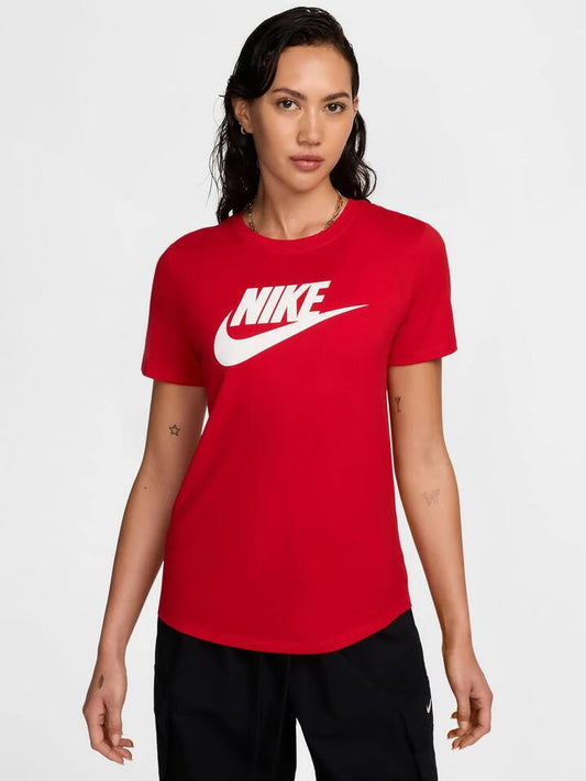 Image of T-Shirts. Productname: Nike Sportswear Essentials Women's Logo T-Shirt in University Red/White colour by brand - Nike