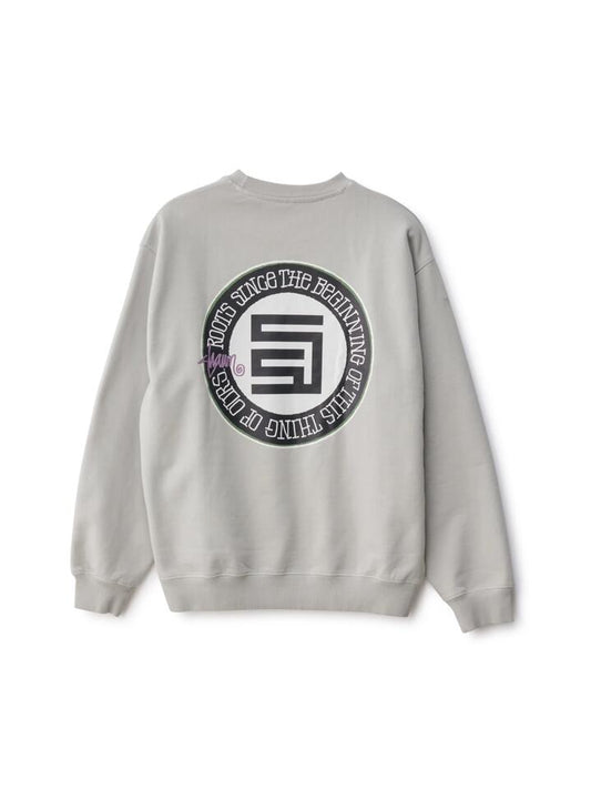 Image of a model wearing Outerwear. Productname: S-Double Roots Dot Crew in Washed Grey colour by brand - S-Double