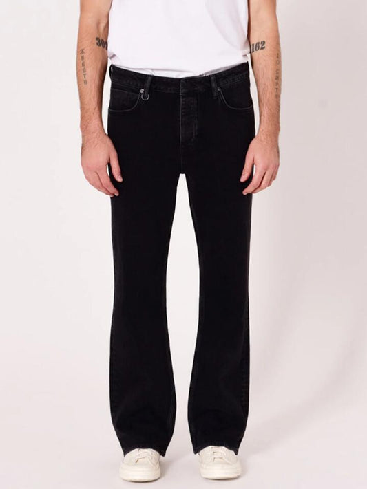Image of a model wearing Denim. Productname: Neuw Julian Relaxed Sirius in Faded Black colour by brand - Neuw