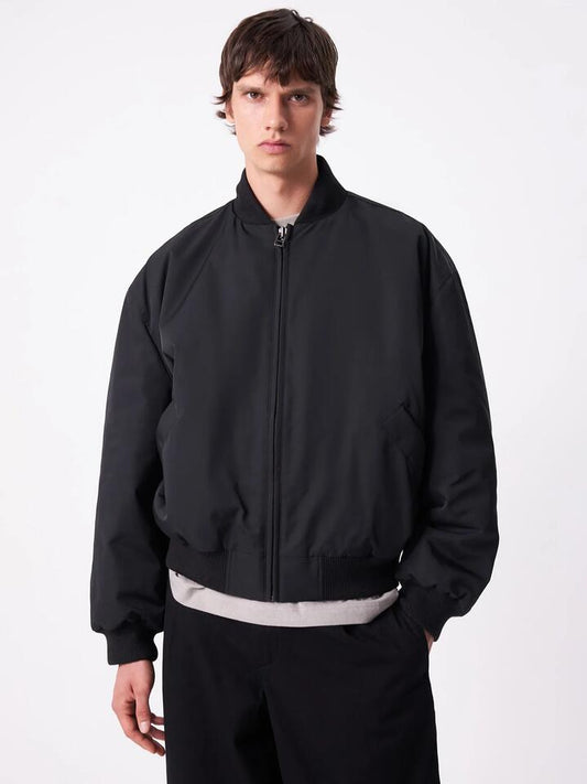 Image of a model wearing Outerwear. Productname: Article One MA-1 Bomber Jacket in Black colour by brand - Article One