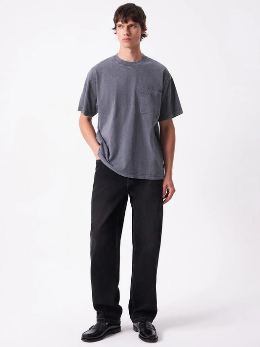 Image of a model wearing Denim. Productname: Article One Gus Jean in Worn Black colour by brand - Article One