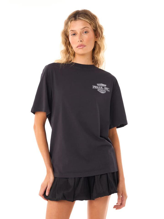 Image of T-Shirts. Productname: Felle Bondi Lovers in Washed Black colour by brand - Felle