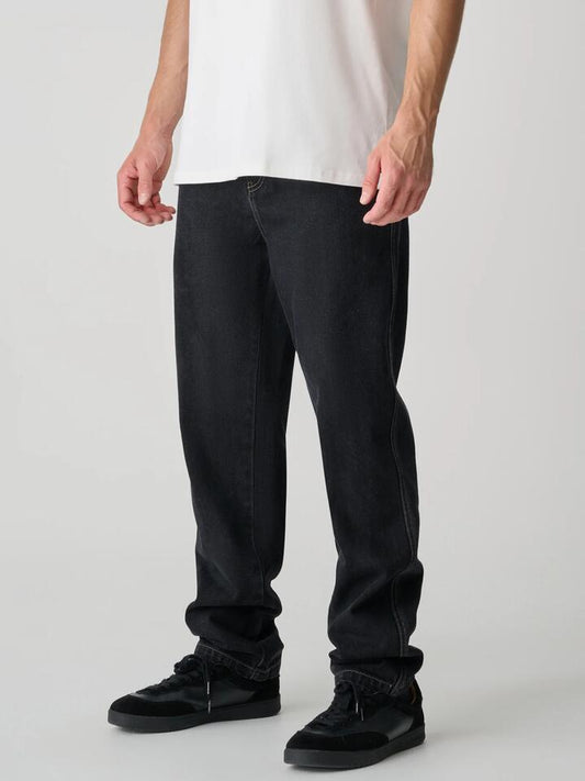 Image of a model wearing Denim. Productname: S-Double Denim Standard Jean in Black Wash colour by brand - S-Double