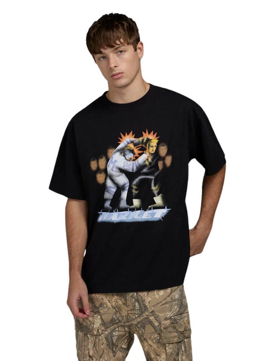 Image of Accessories. Productname: Market Gloves Down T-Shirt in Washed Black colour by brand - Market