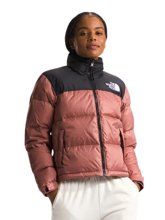 Image of a model wearing Outerwear. Productname: The North Face 1996 Retro Nuptse Jacket in Light Mahogany colour by brand - The North Face