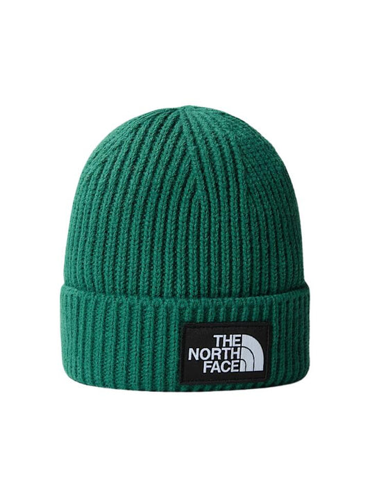 Image of Hats. Productname: The North Face Logo Box Cuffed Beanie ONE SIZE Evergreen in Evergreen colour by brand - The North Face