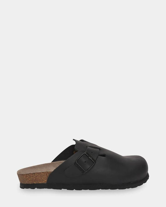 Image of Slippers. Productname: Genuins Riva Apure Clog Black - in Black colour by brand - Genuins