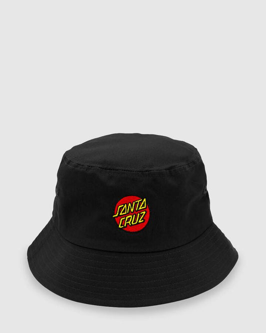 Image of Hats. Productname: Santa Cruz - Boys Classic Dot Patch Bucket Hat - Black - in Black colour by brand - Santa Cruz