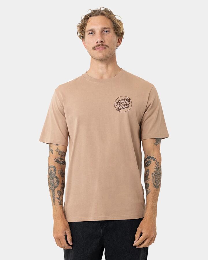 Image of T-Shirts. Product name - Santa Cruz Mens Os Opus Screaming Hand T-Shirt Taupe in Taupe colour by brand - Santa Cruz