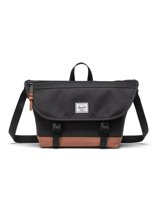 Image of Bags. Productname: Herschel Cove Messenger 22.5L ONE SIZE Black/Saddle Brown in Black/Saddle Brown colour by brand - Herschel