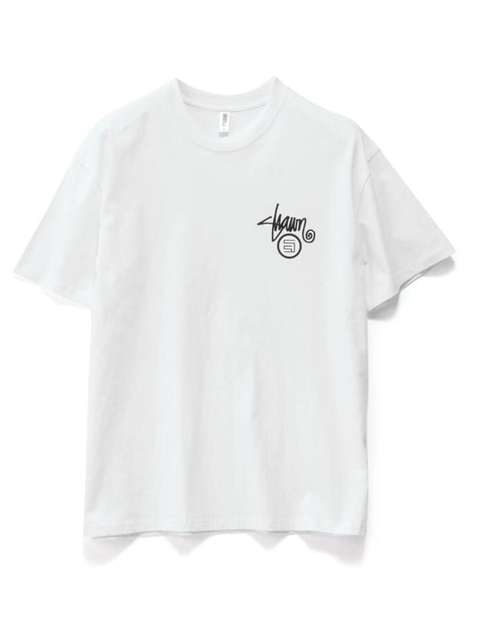 Image of a model wearing Outerwear. Productname: S-Double Coat of Arms SS Tee in WHITE colour by brand - S-Double
