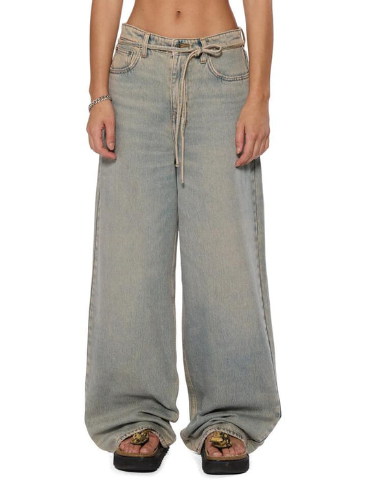Image of a model wearing Denim. Productname: Ksubi Baggy Jean in DIRTY colour by brand - Ksubi