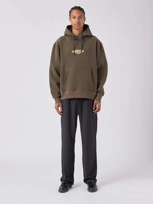 Image of a model wearing Outerwear. Productname: Barney Cools Radio Hood in Earth colour by brand - Barney Cools