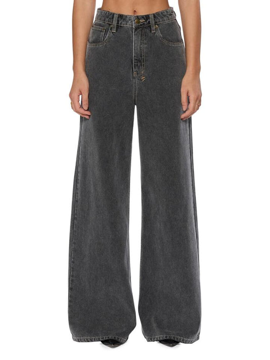 Image of a model wearing Denim. Productname: Ksubi Strider Cinder in BLACK colour by brand - Ksubi