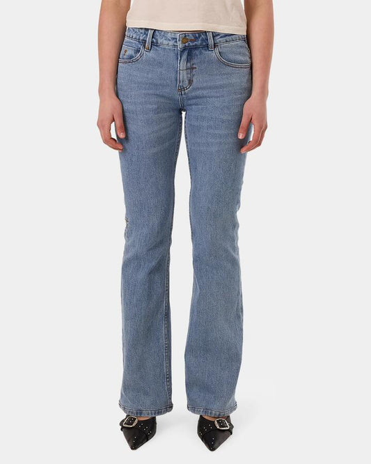 Image of Jeans. Product name - Thrills Womens Alicia Denim Jeans Vintage Stone Blue in Vintage Stone Blue colour by brand - Thrills