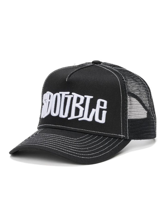 Image of Hats. Productname: S-Double Mid-Block Curved Peak Trucker ONE SIZE Black in Black colour by brand - S-Double
