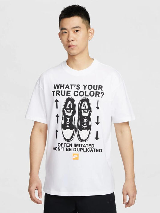Image of a model wearing Tops. Productname: Nike NSW M90 Tee in White colour by brand - Nike